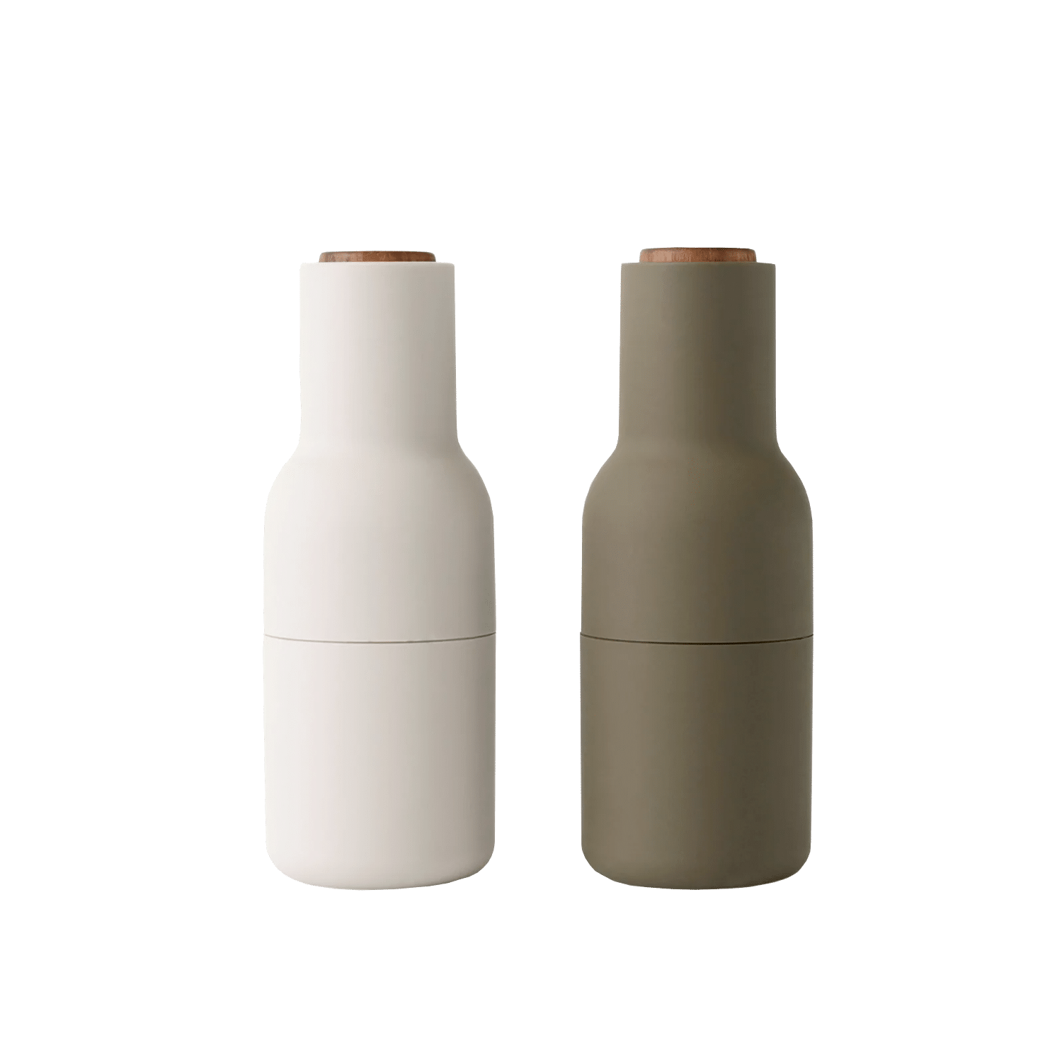 Flaschenmühle 2 Stk, Hunting Green-Beige-Walnuss