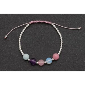 Gemstone Woven Stress Bracelet