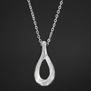 Silver Ice Silver Plated Teardrop Necklace