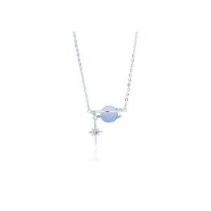 Candy Silver Plated Modern Planet Necklace