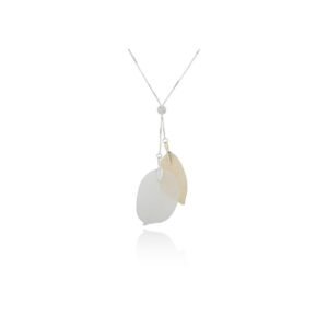 Back To Nature Two Tone Real Leaves Necklace