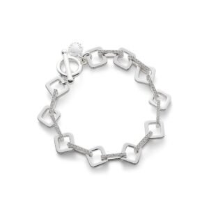 Geometric Contemporary Silver Plated Bracelet