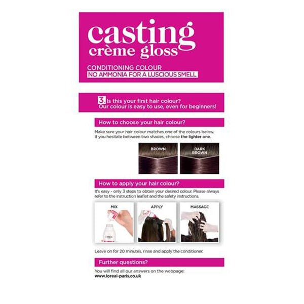 L’Oreal Casting Creme Gloss 515 Chocolate Truffle Semi Permanent Hair Dye - Image 2