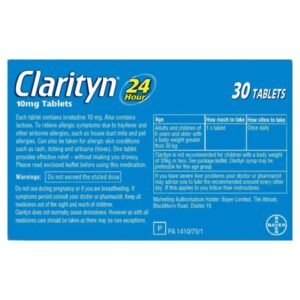 Alternative view of Clarityn Loratidine 10mg Allergy Tablets