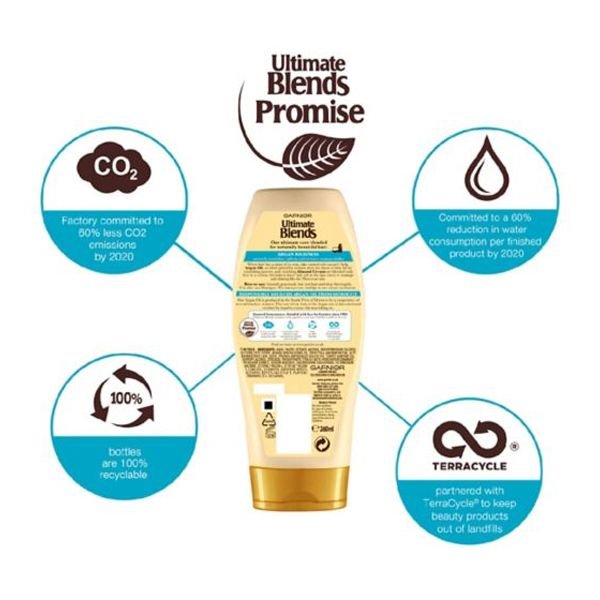 Garnier Ultimate Blends Argan Oil & Almond Cream Dry Hair Conditioner (360ml) - Image 2