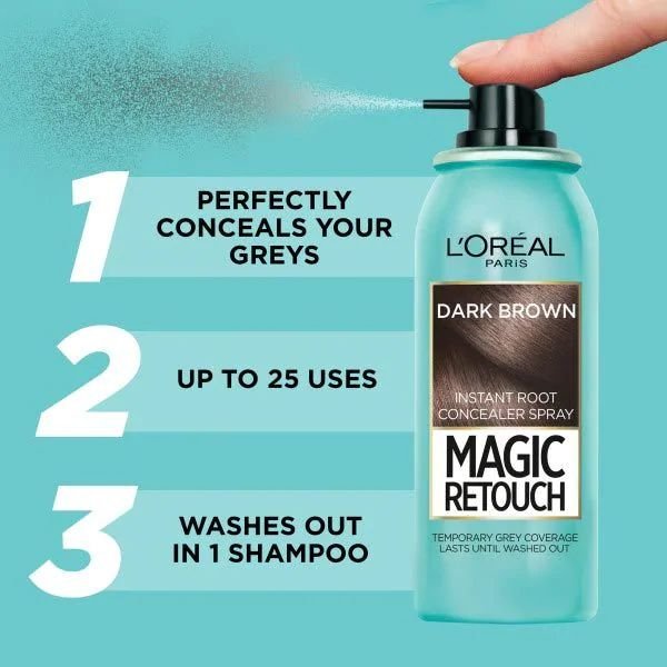 L’oreal Magic Retouch Root Touch Up (Dark Brown) - Image 4