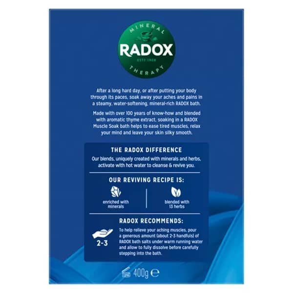 Radox Bath Salts Muscle Soak 400g - Image 2