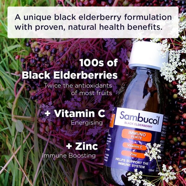 Sambucol Liquid Immuno Forte – Black Elderberry (120ml) - Image 3