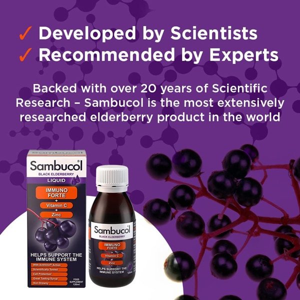 Sambucol Liquid Immuno Forte – Black Elderberry (120ml) - Image 6