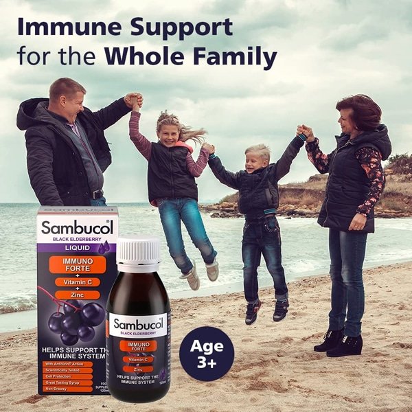 Sambucol Liquid Immuno Forte – Black Elderberry (120ml) - Image 5