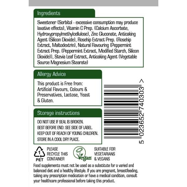 Natures Aid Zinc & Vitamin C Lozenges (30) - Image 3